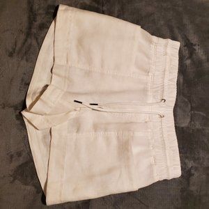 Athleta White Linen Shorts
